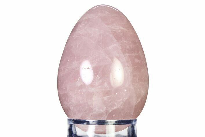 Polished Rose Quartz Egg - Madagascar #318315